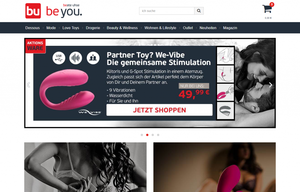BUhse Website Screenshot Beate Uhse