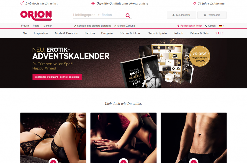 Website Screenshot Orion